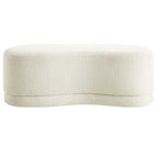 Panca Pouf Rivestita in Velluto, Avena/Ardesia/Crema/Salvia, Seduta Singola, 122 cm L