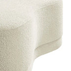 Panca Pouf Rivestita in Velluto, Avena/Ardesia/Crema/Salvia, Seduta Singola, 122 cm L