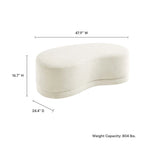 Panca Pouf Rivestita in Velluto, Avena/Ardesia/Crema/Salvia, Seduta Singola, 122 cm L