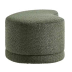 Panca Pouf Rivestita in Velluto, Avena/Ardesia/Crema/Salvia, Seduta Singola, 122 cm L