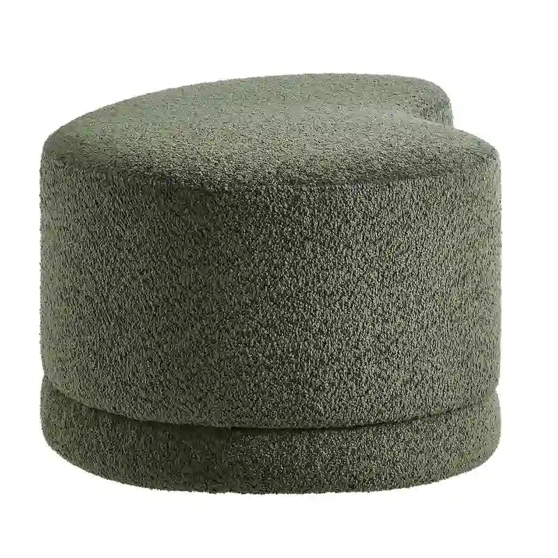 Panca Pouf Rivestita in Velluto, Avena/Ardesia/Crema/Salvia, Seduta Singola, 122 cm L
