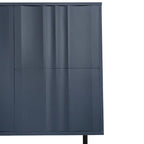Mobile Contenitore Fantasia Onde Blu Navy/Bianco, 2 Ante e 2 Cassetti, Uso Singolo