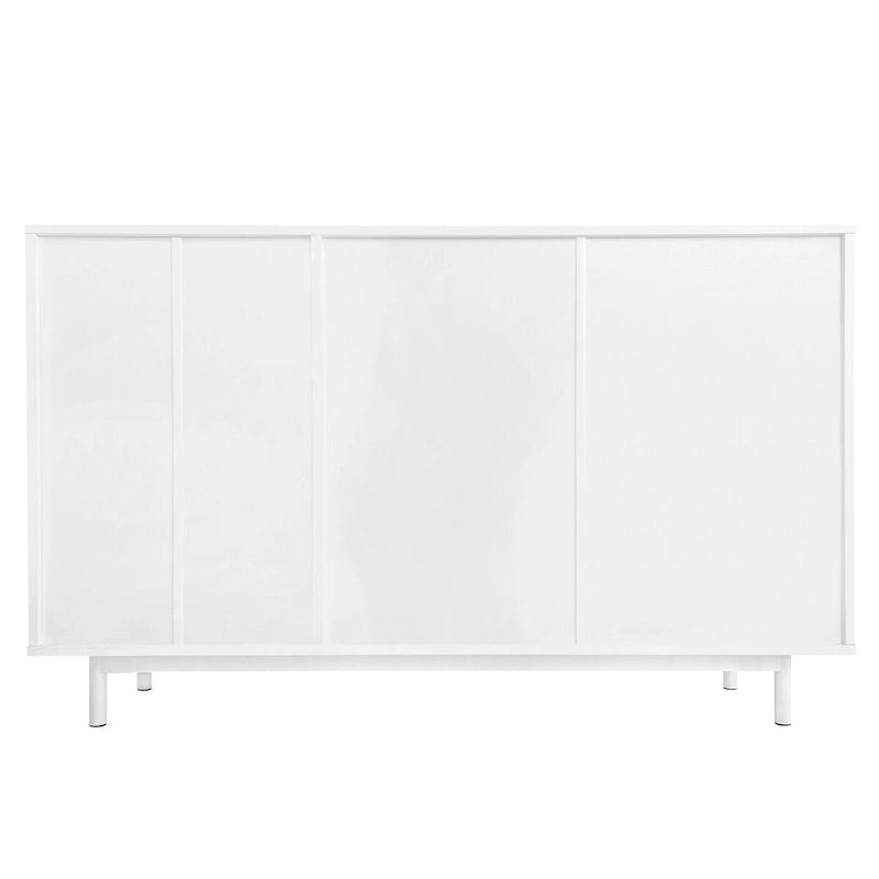 Mobile Contenitore Fantasia Onde Blu Navy/Bianco, 2 Ante e 2 Cassetti, Uso Singolo