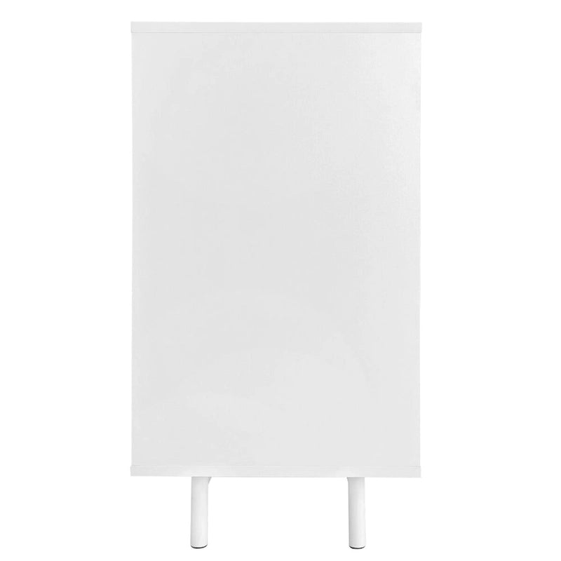Mobile Contenitore Fantasia Onde Blu Navy/Bianco, 2 Ante e 2 Cassetti, Uso Singolo