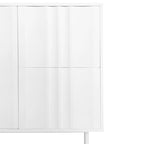 Mobile Contenitore Fantasia Onde Blu Navy/Bianco, 2 Ante e 2 Cassetti, Uso Singolo