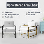 Poltrona decorativa con motivo astratto viola e verde, seduta singola – Stile con braccioli / laterale / senza braccioli