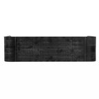 Consolle retrò in legno naturale/nero anticato con 2 cassetti
