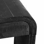 Consolle retrò in legno naturale/nero anticato con 2 cassetti