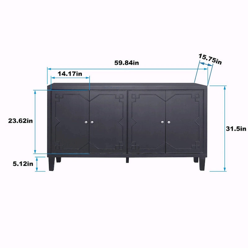 Madia Credenza a 4 Ante in Legno