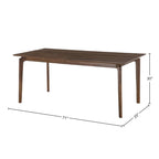 Tavolo da pranzo Mid-Century Modern marrone, 6 posti a sedere