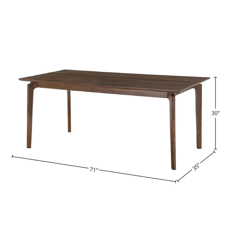 Tavolo da pranzo Mid-Century Modern marrone, 6 posti a sedere