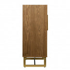Mobile bar Mid-Century Gold con finitura in legno, singolo