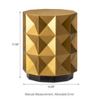 Sgabello/Tavolino d'appoggio geometrico dorato per 1 persona