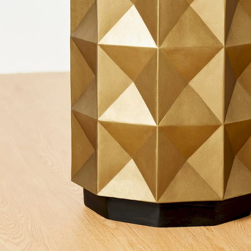 Sgabello/Tavolino d'appoggio geometrico dorato per 1 persona