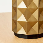 Sgabello/Tavolino d'appoggio geometrico dorato per 1 persona