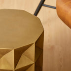 Sgabello/Tavolino d'appoggio geometrico dorato per 1 persona