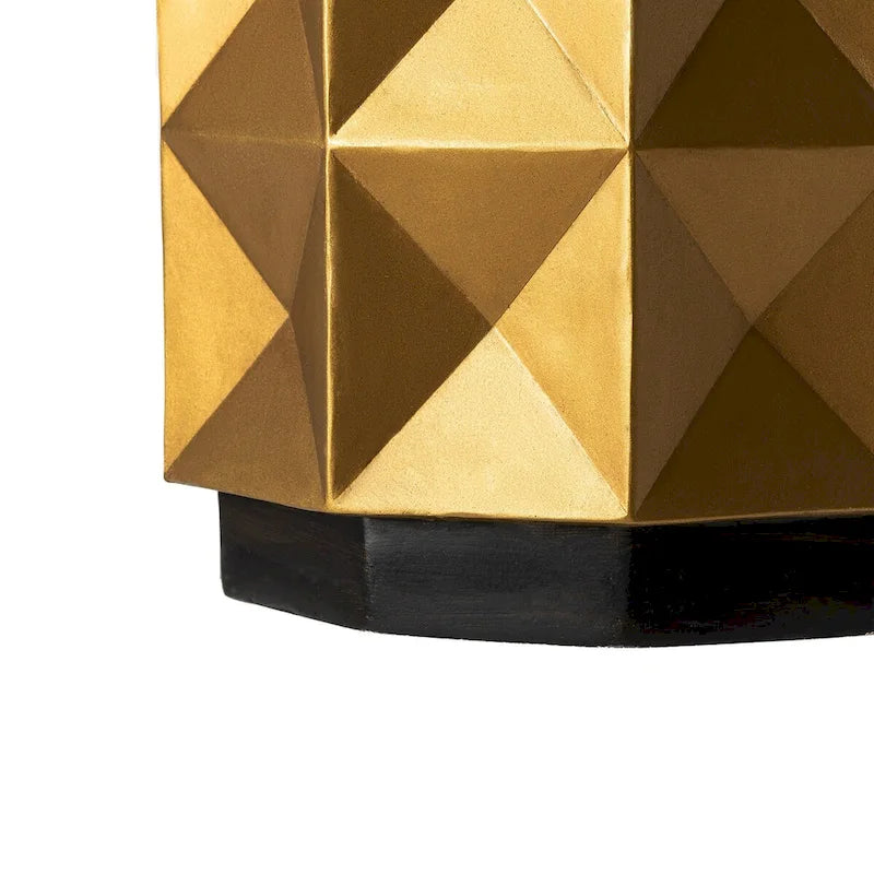 Sgabello/Tavolino d'appoggio geometrico dorato per 1 persona