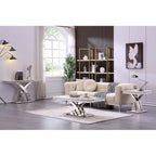 Tavolino/tavolo da appoggio con ripiano in marmo nero/grigio e base in metallo a X per 1
