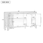 Madia/Mobile Contenitore a 3 Ante Grigio/Blu
