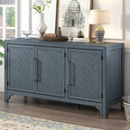 Madia/Mobile Contenitore a 3 Ante Grigio/Blu