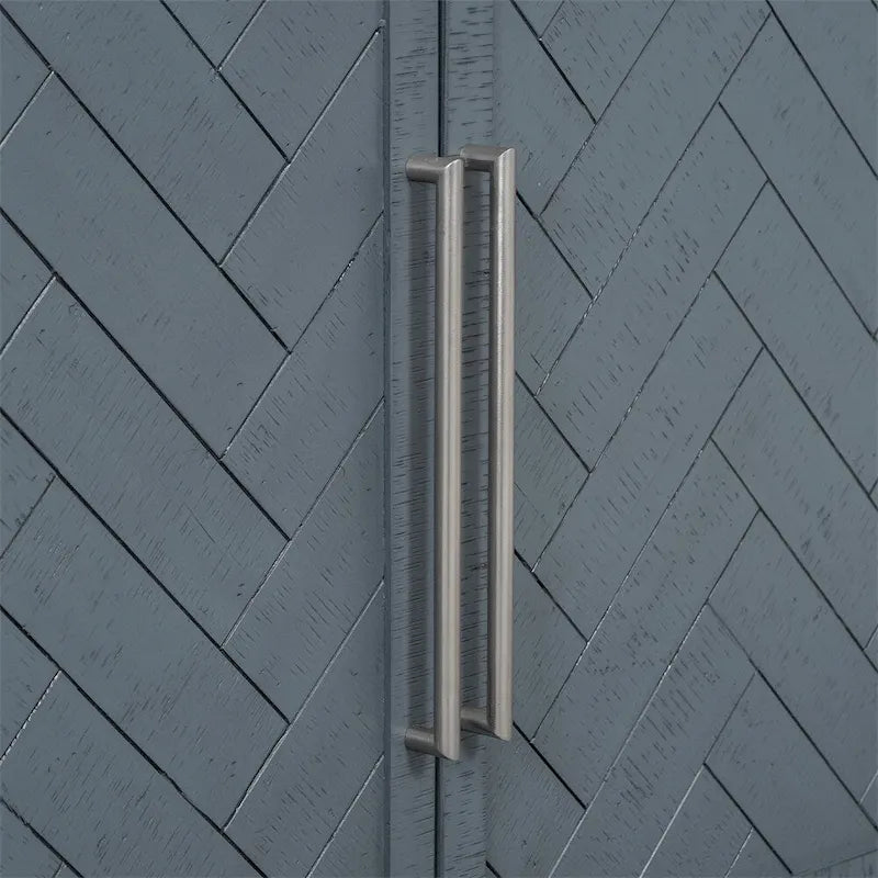 Madia/Mobile Contenitore a 3 Ante Grigio/Blu