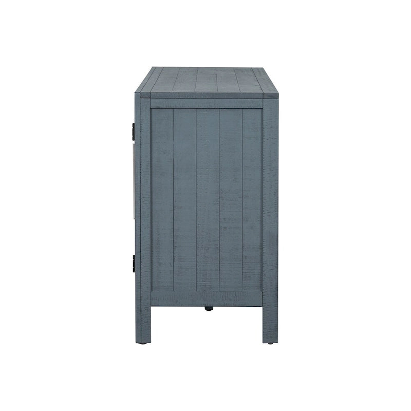 Madia/Mobile Contenitore a 3 Ante Grigio/Blu