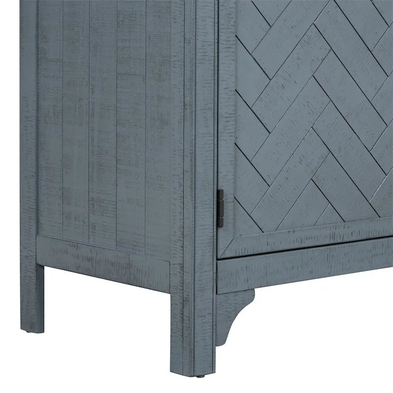 Madia/Mobile Contenitore a 3 Ante Grigio/Blu