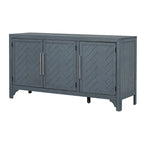 Madia/Mobile Contenitore a 3 Ante Grigio/Blu