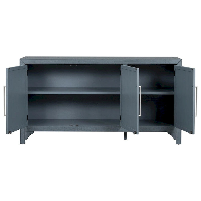 Madia/Mobile Contenitore a 3 Ante Grigio/Blu