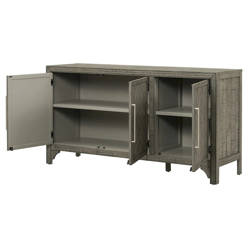 Madia/Mobile Contenitore a 3 Ante Grigio/Blu