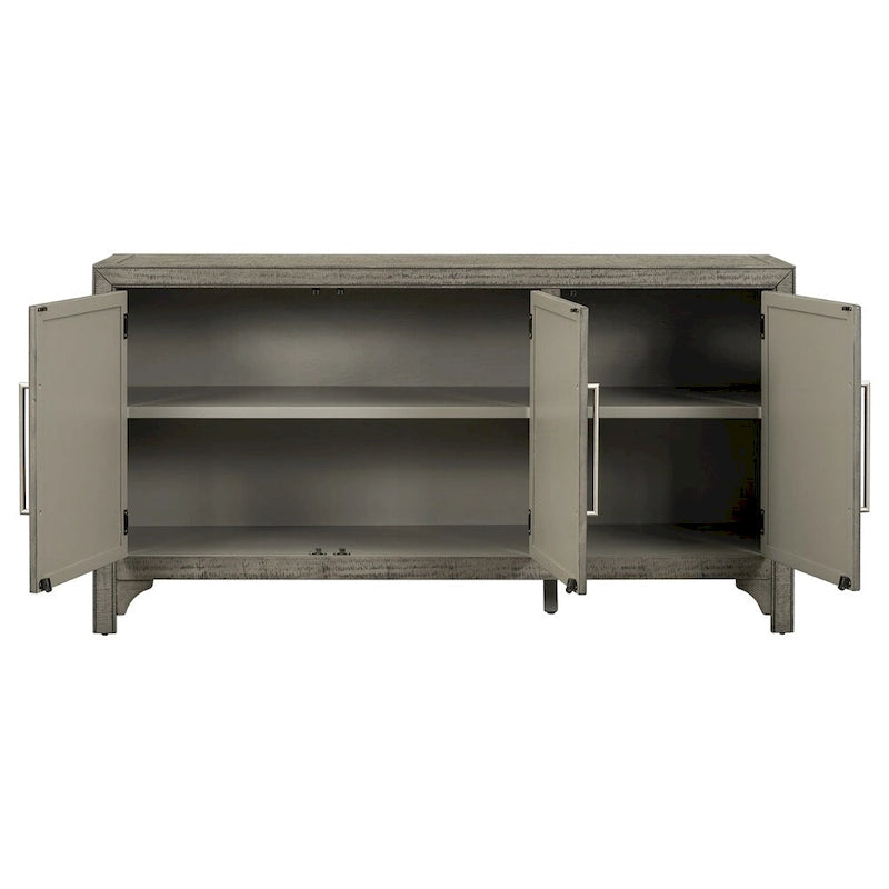 Madia/Mobile Contenitore a 3 Ante Grigio/Blu