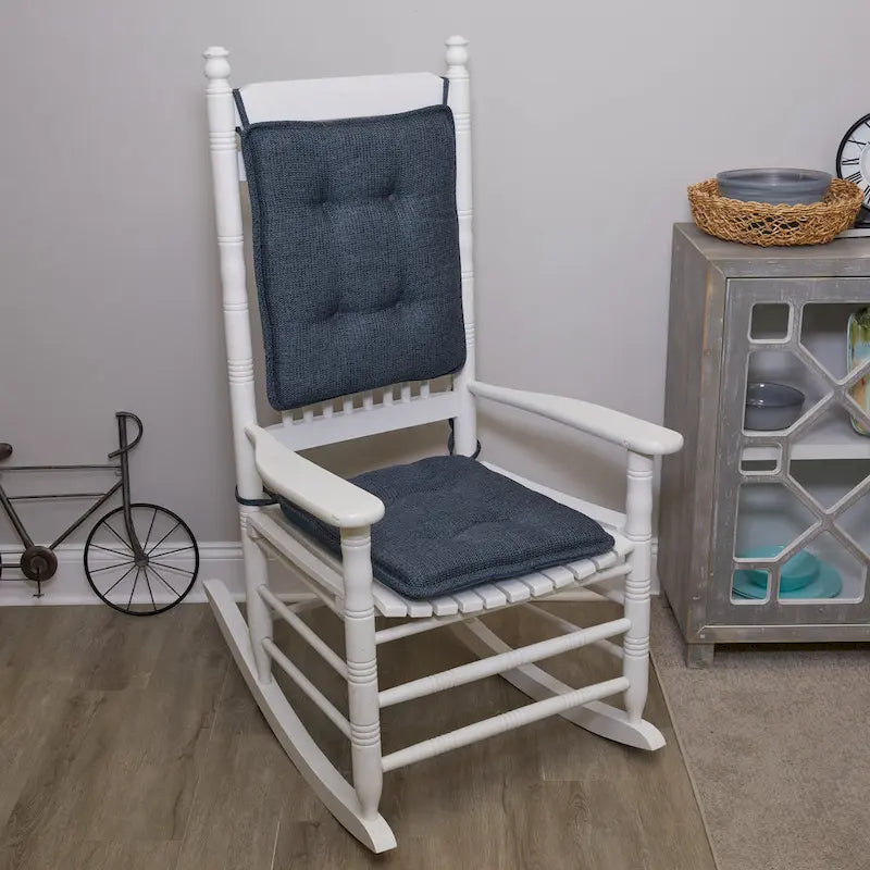 Set di cuscini in ciniglia multicolore per sedia a dondolo, 2 pezzi, per 1 persona