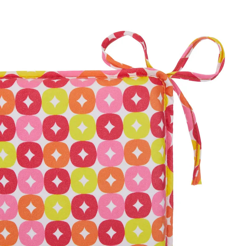 Set di cuscini in ciniglia multicolore per sedia a dondolo, 2 pezzi, per 1 persona