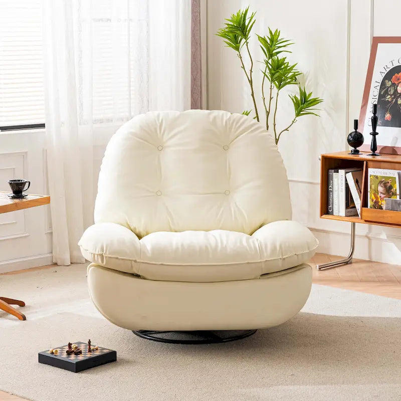 Poltrona Reclinabile Girevole Elettrica con Caricatore USB e Lettore Musicale Bluetooth