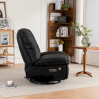 Poltrona Reclinabile Girevole Elettrica con Caricatore USB e Lettore Musicale Bluetooth