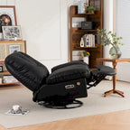 Poltrona Reclinabile Girevole Elettrica con Caricatore USB e Lettore Musicale Bluetooth