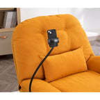 Poltrona Reclinabile Girevole Elettrica con Caricatore USB e Lettore Musicale Bluetooth
