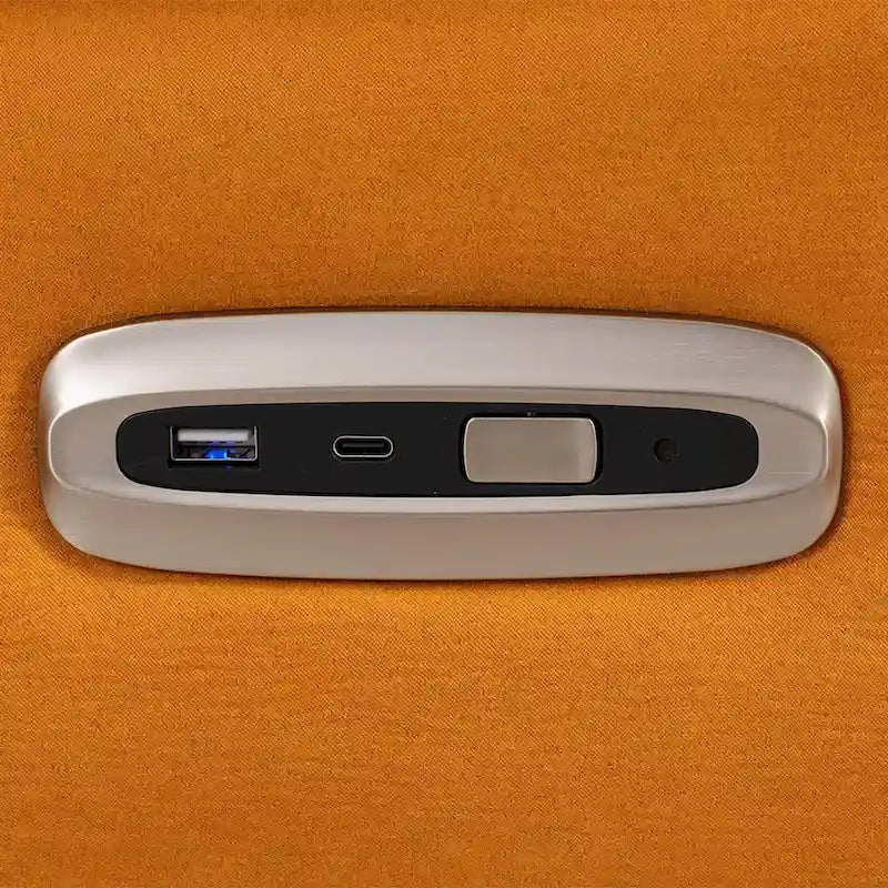 Poltrona Reclinabile Girevole Elettrica con Caricatore USB e Lettore Musicale Bluetooth