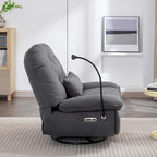 Poltrona Reclinabile Girevole Elettrica con Caricatore USB e Lettore Musicale Bluetooth