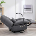 Poltrona Reclinabile Girevole Elettrica con Caricatore USB e Lettore Musicale Bluetooth