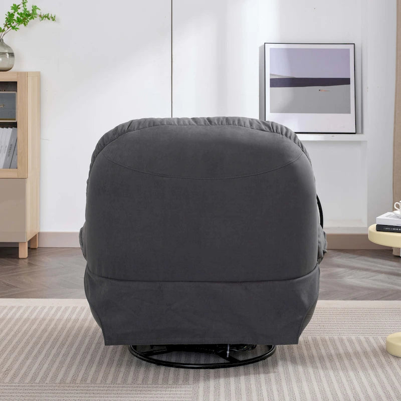 Poltrona Reclinabile Girevole Elettrica con Caricatore USB e Lettore Musicale Bluetooth