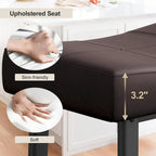 Sgabello da bar senza schienale a sella 24", set da 2 – Nero / Bianco / Grigio / Marrone